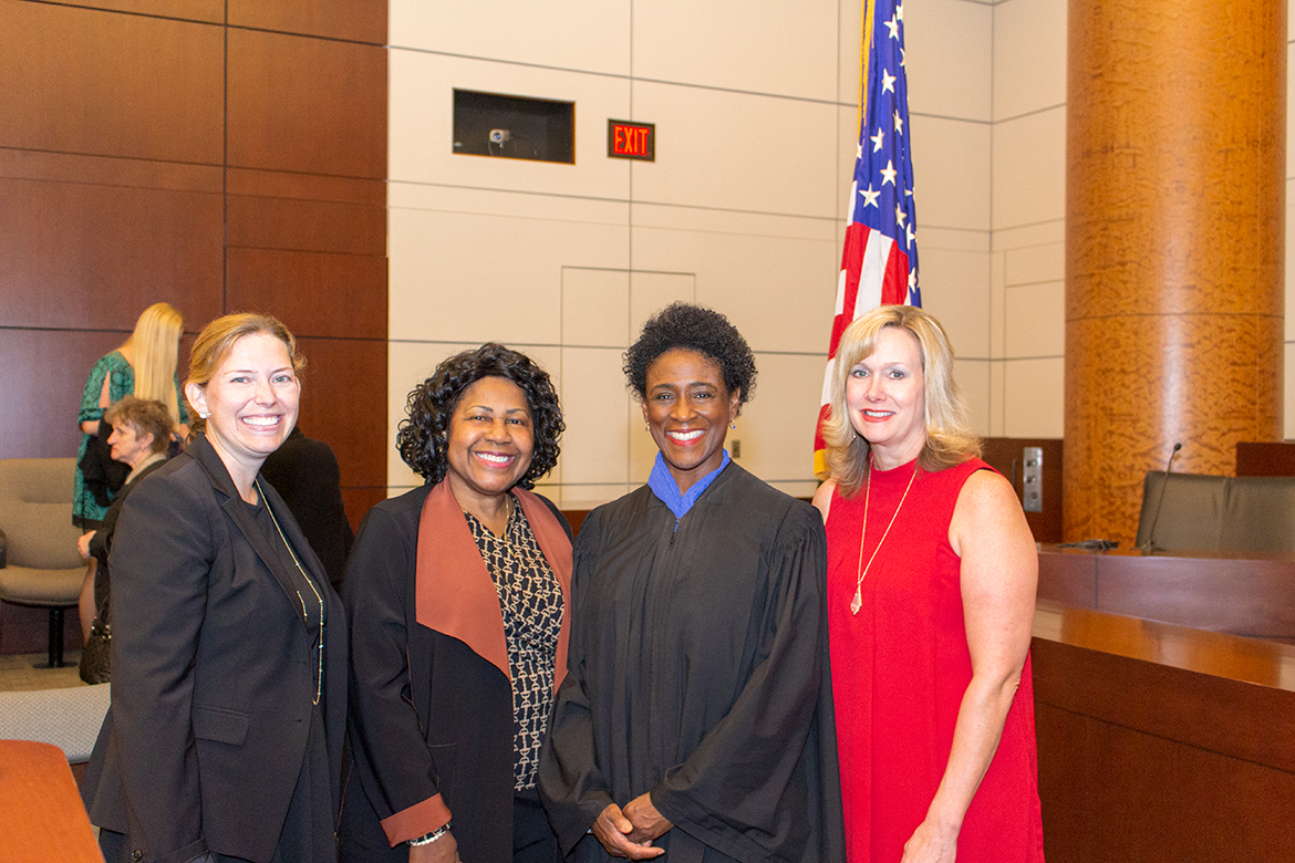 City of St. Louis Comptroller Darlene Green speaking at the October 19, 2018 naturalization ceremony at the Thomas Eagleton U.S. Courthouse, U.S. District Court Judge Nannette Baker presiding.