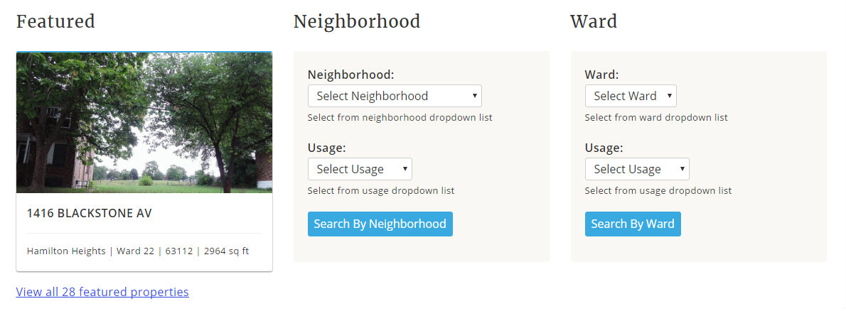 LRA Search Tool for featured properties