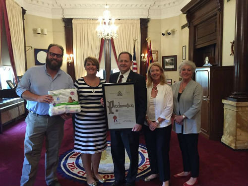 Mayor Francis G. Slay presents proclamation for Diaper Need Awareness Week