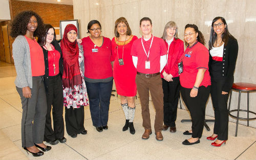 Dept. of Health staff on National Go Red Day 2015