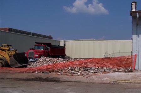During demolition.