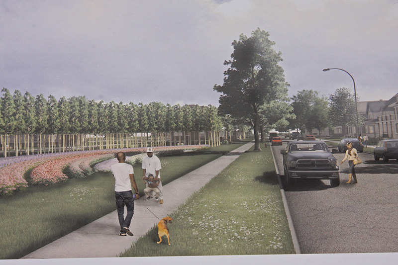 Rendering of an urban tree farm