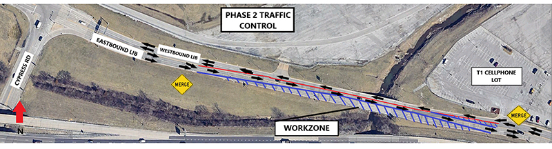 PHASE 2 STL Work on LIB Coldwater Creek Bridge