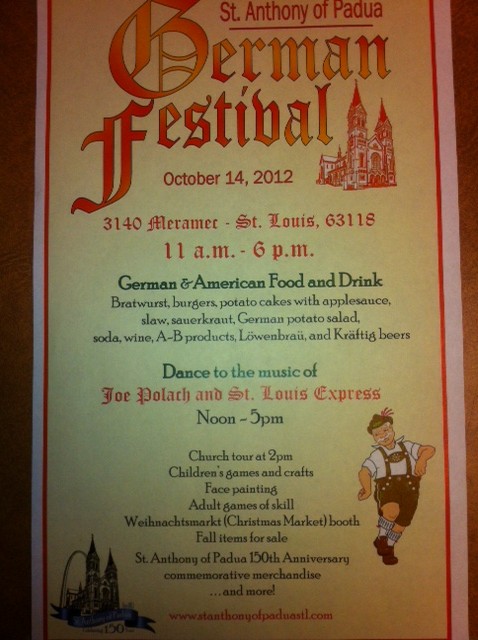 German Festival poster, Oct 14, 2012