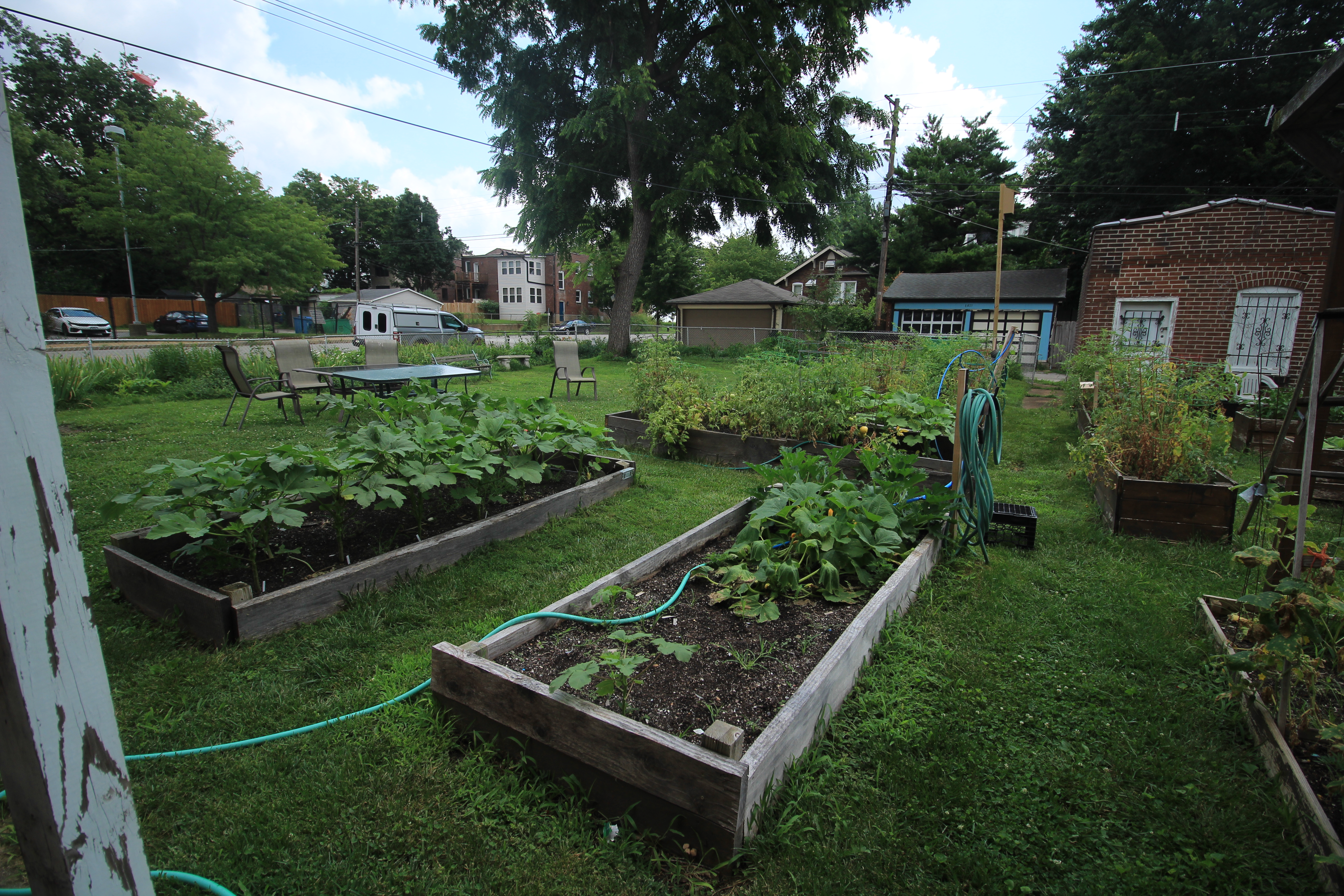 Beds in the garden