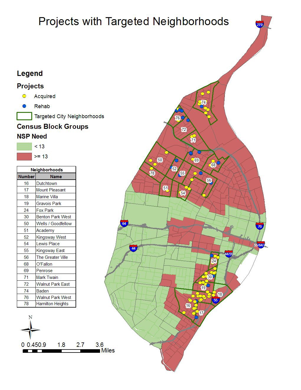 Map of NSP Projects