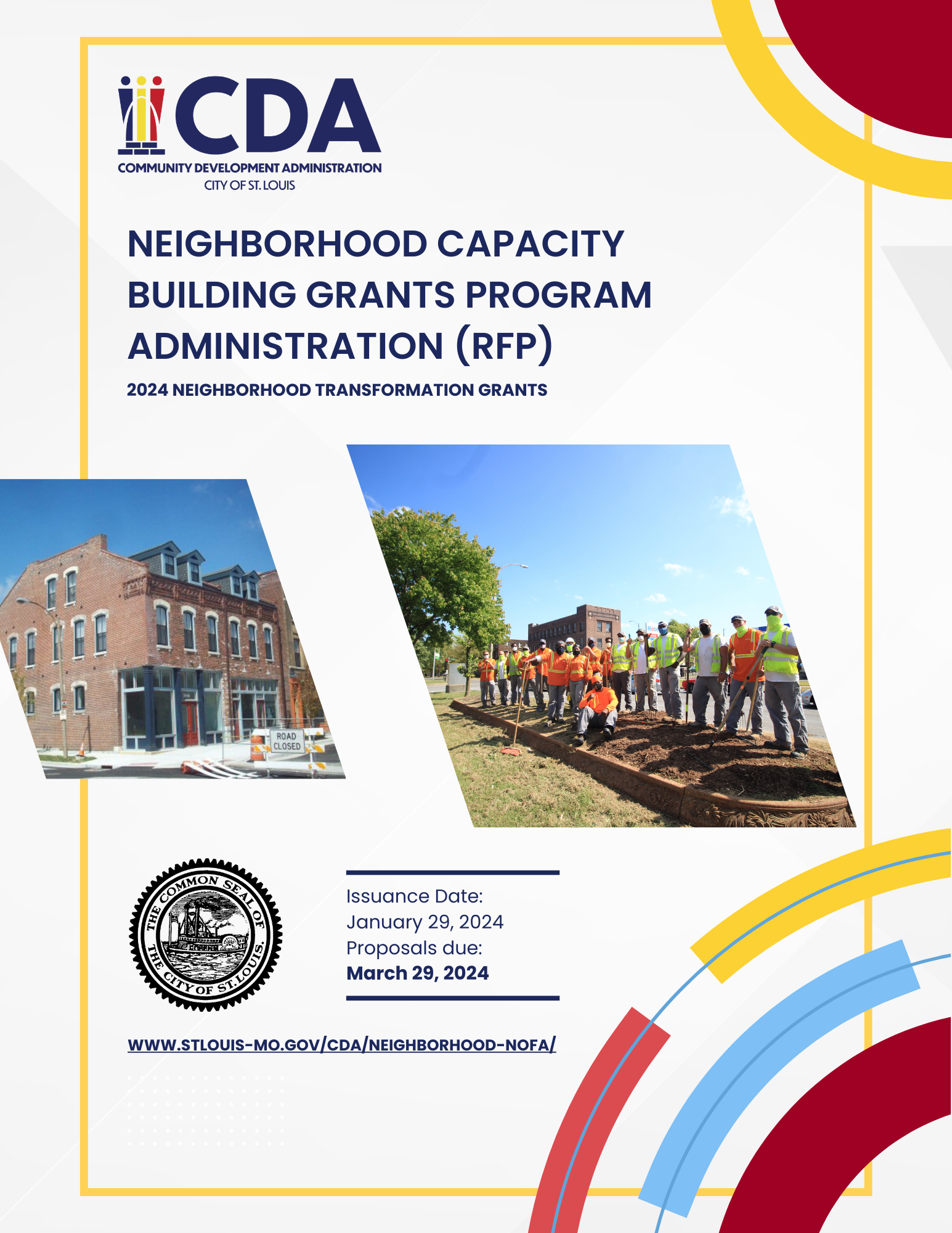 Neighborhood Capacity RFP Cover page