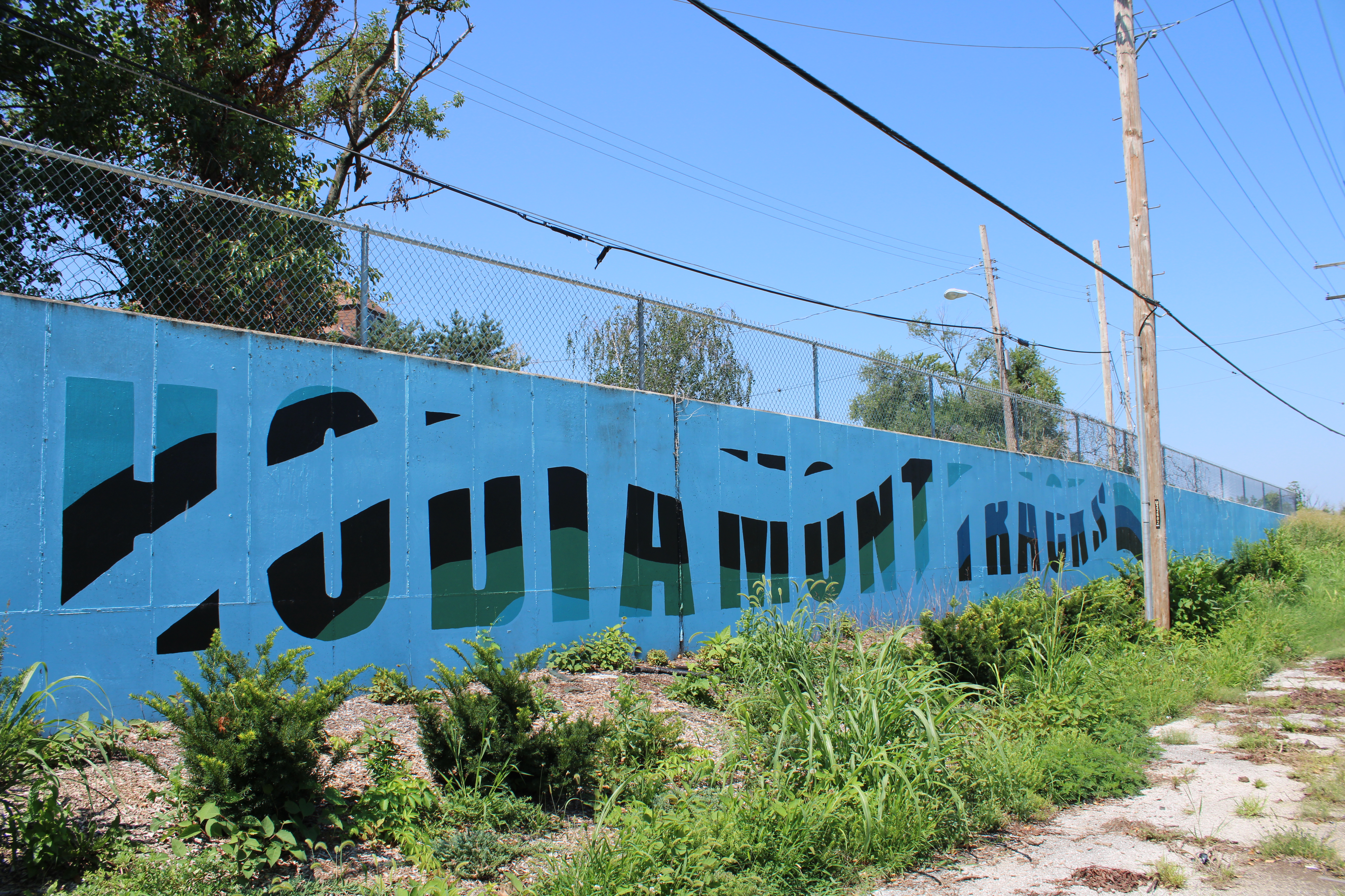 Mural spelling out 