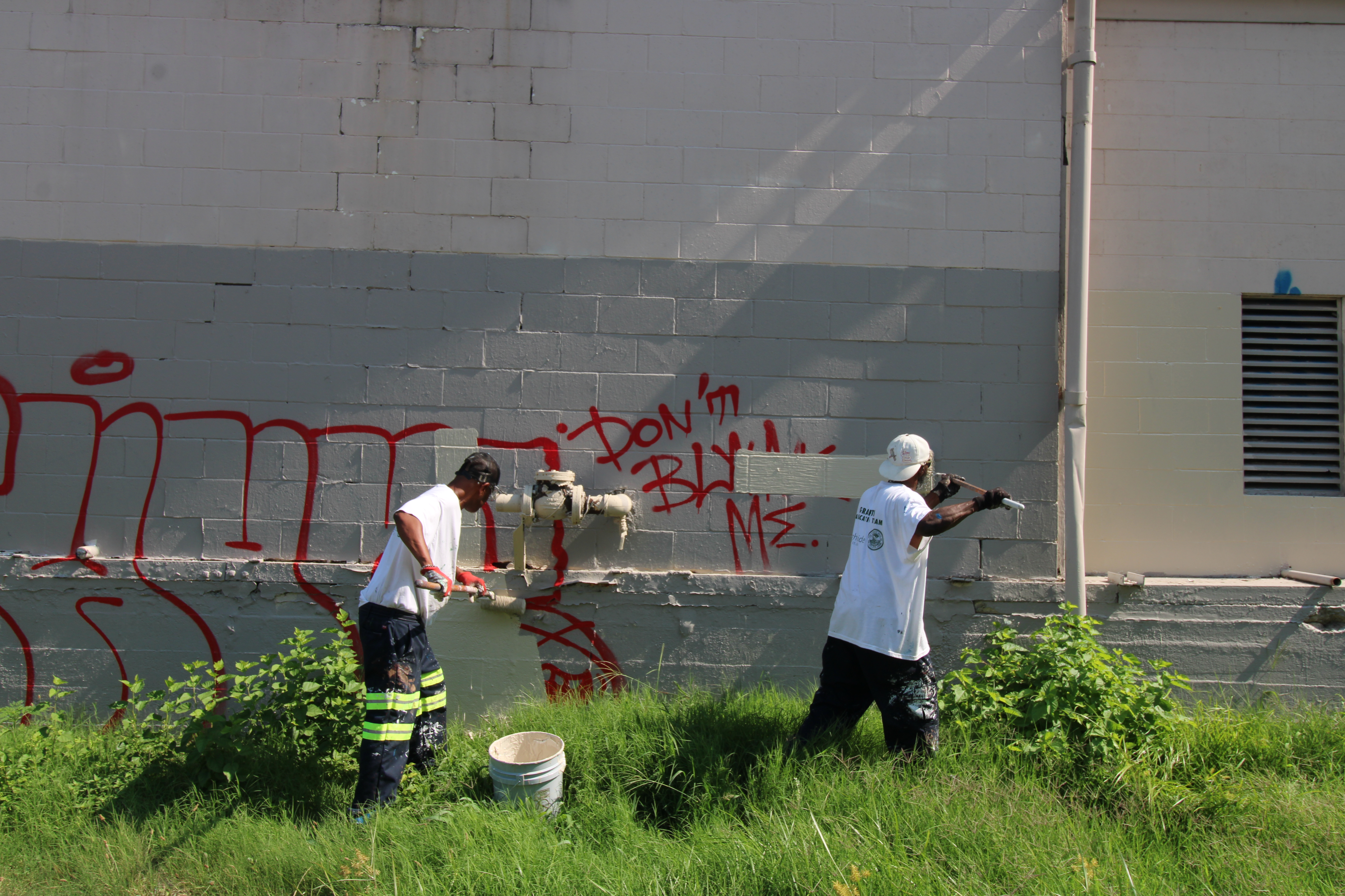 Brightside 1 graffiti removal workers