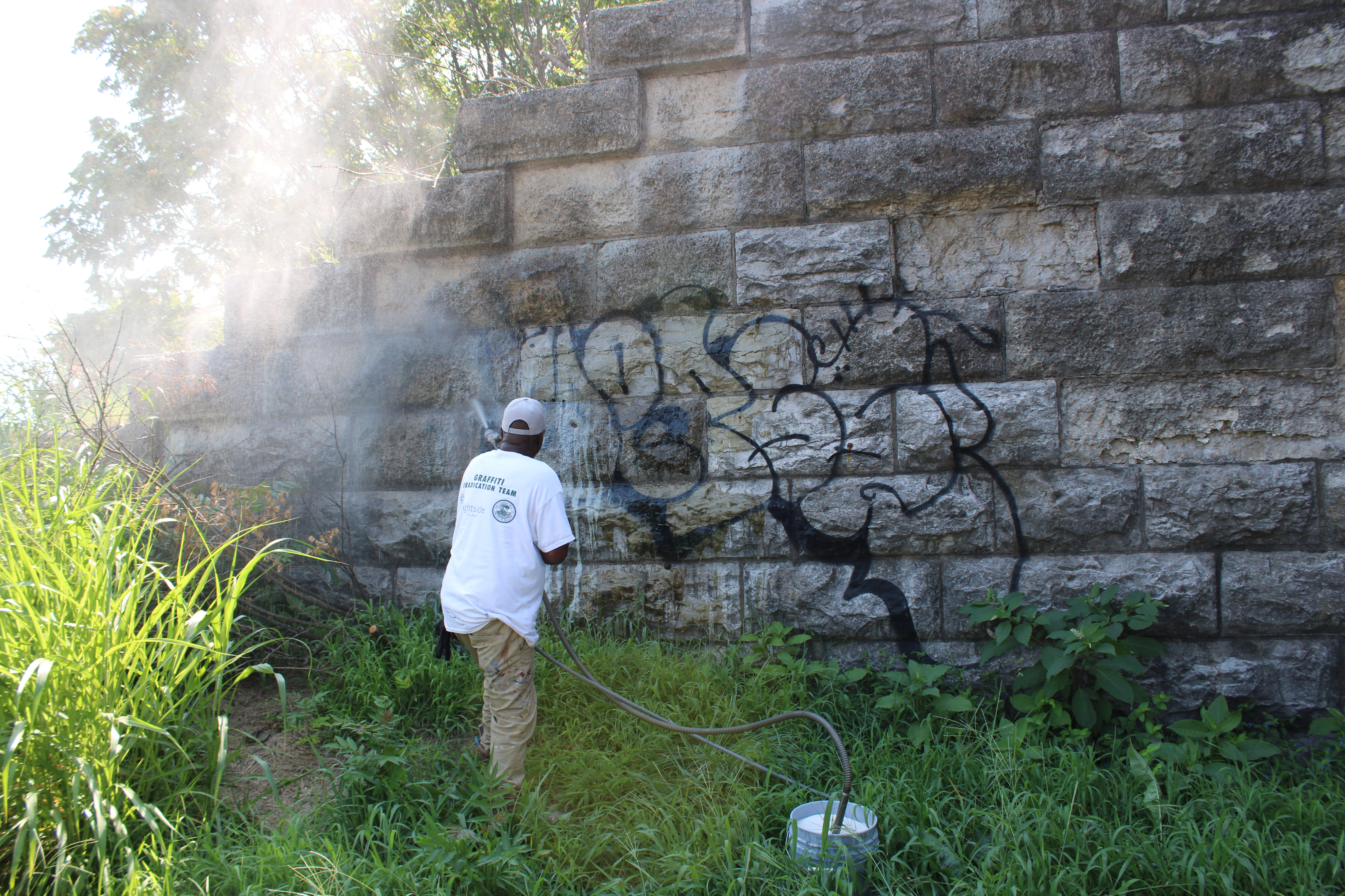 Brightside 1 graffiti removal workers