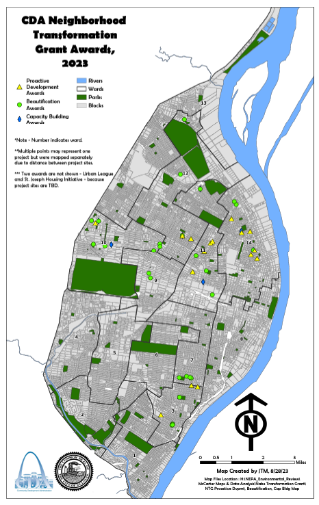 Map of NTG awards