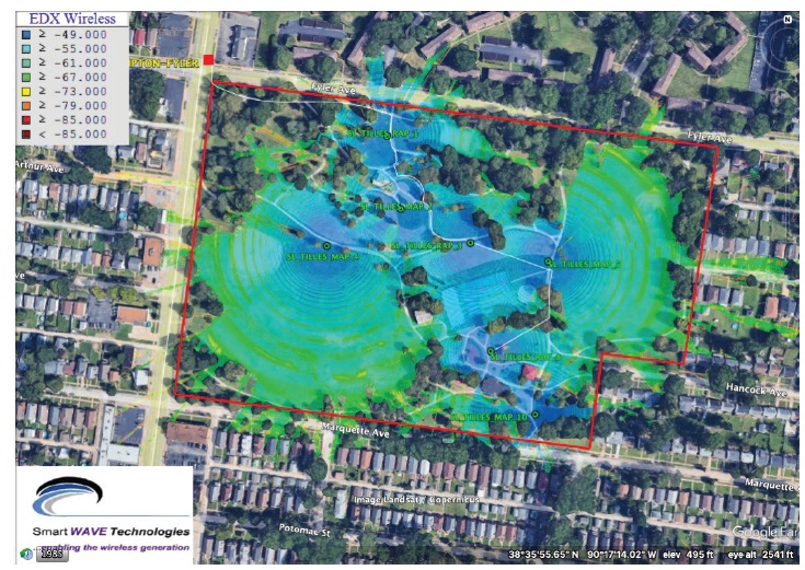 Tilies Park Wifi demonstration map