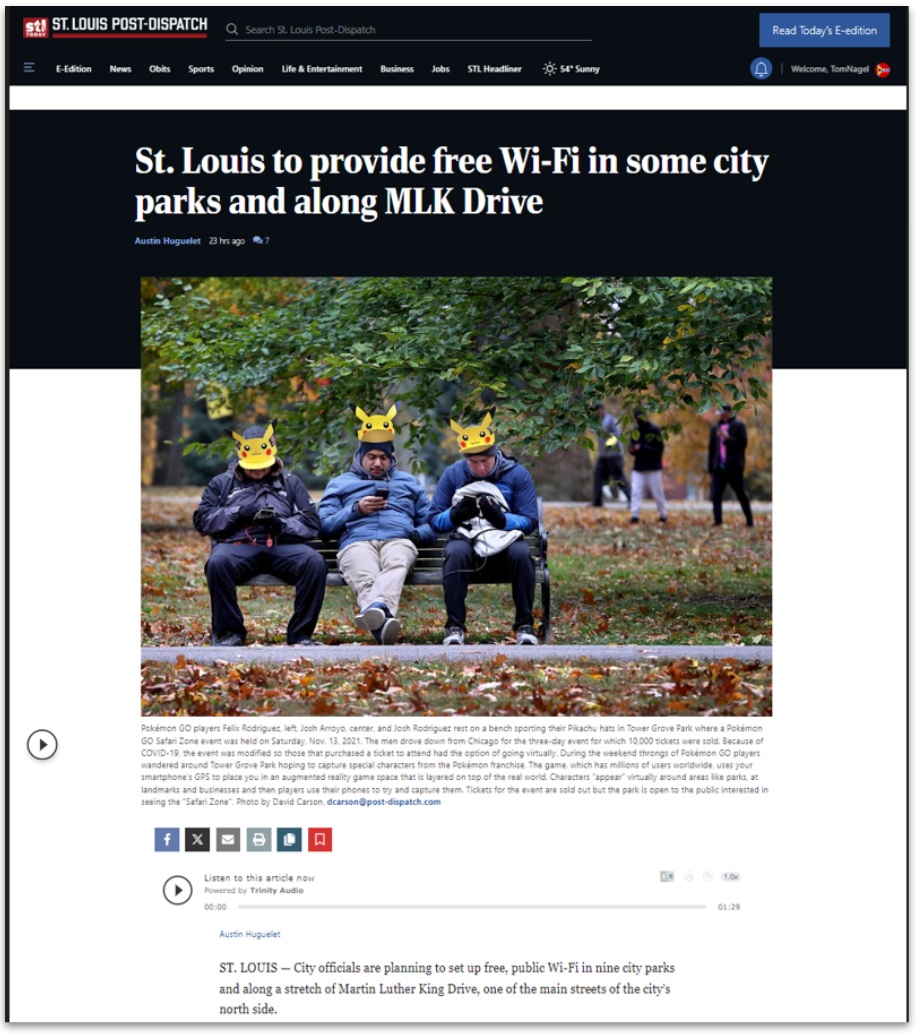 STL Today article news clipping. 