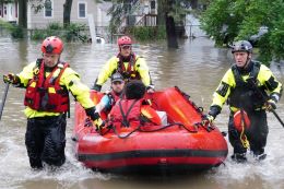 City of St. Louis firefighters respond to flash floods in July 2022.