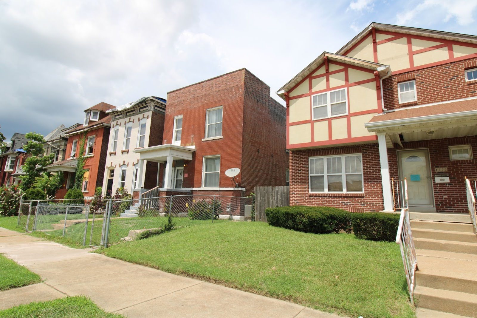 Front street view of Ms. Holmes’ home, which was substantially damaged by the May 16th tornado.