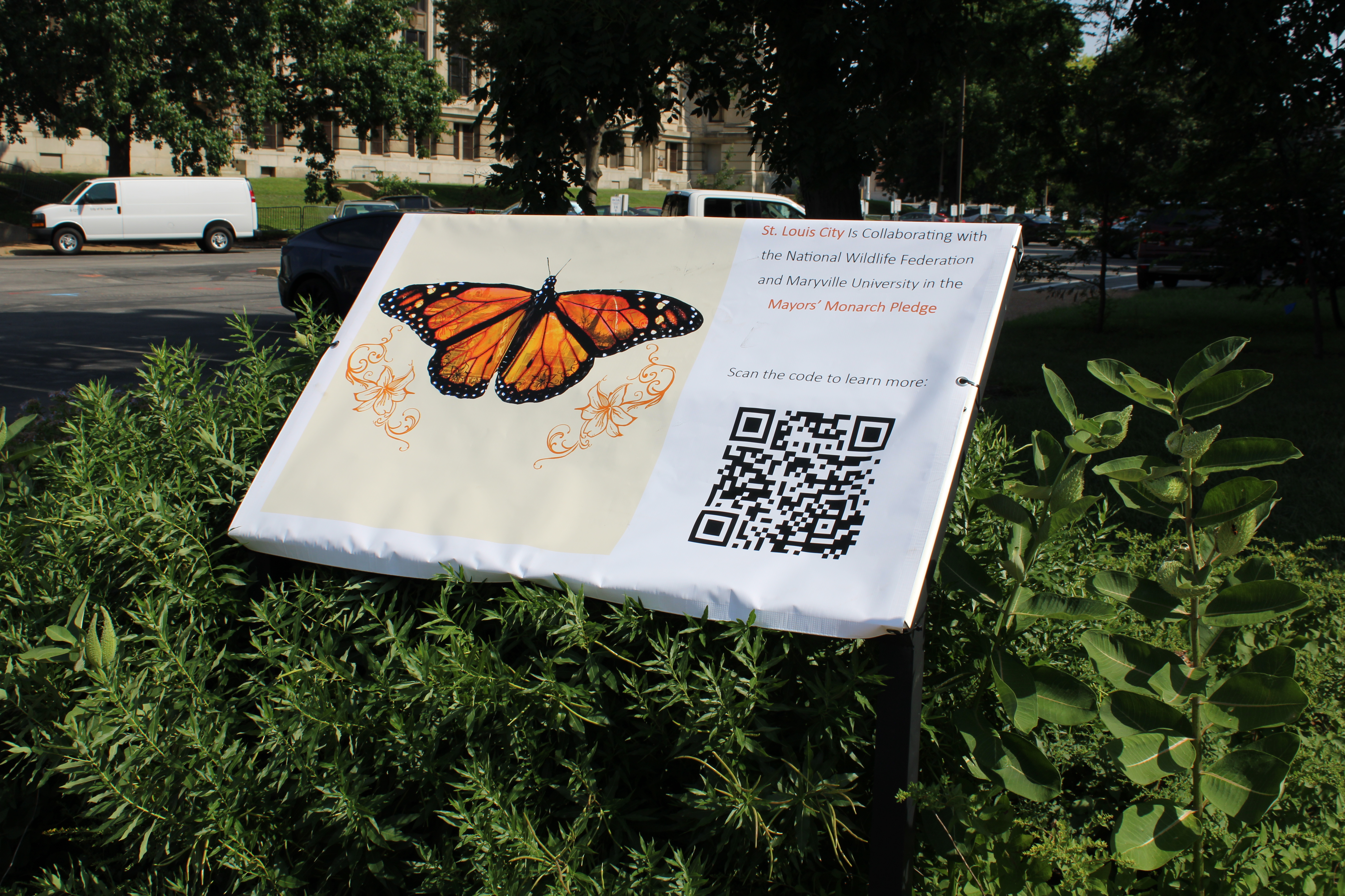 “STL Monarchs Rebirth” Mural with QR Code about Project