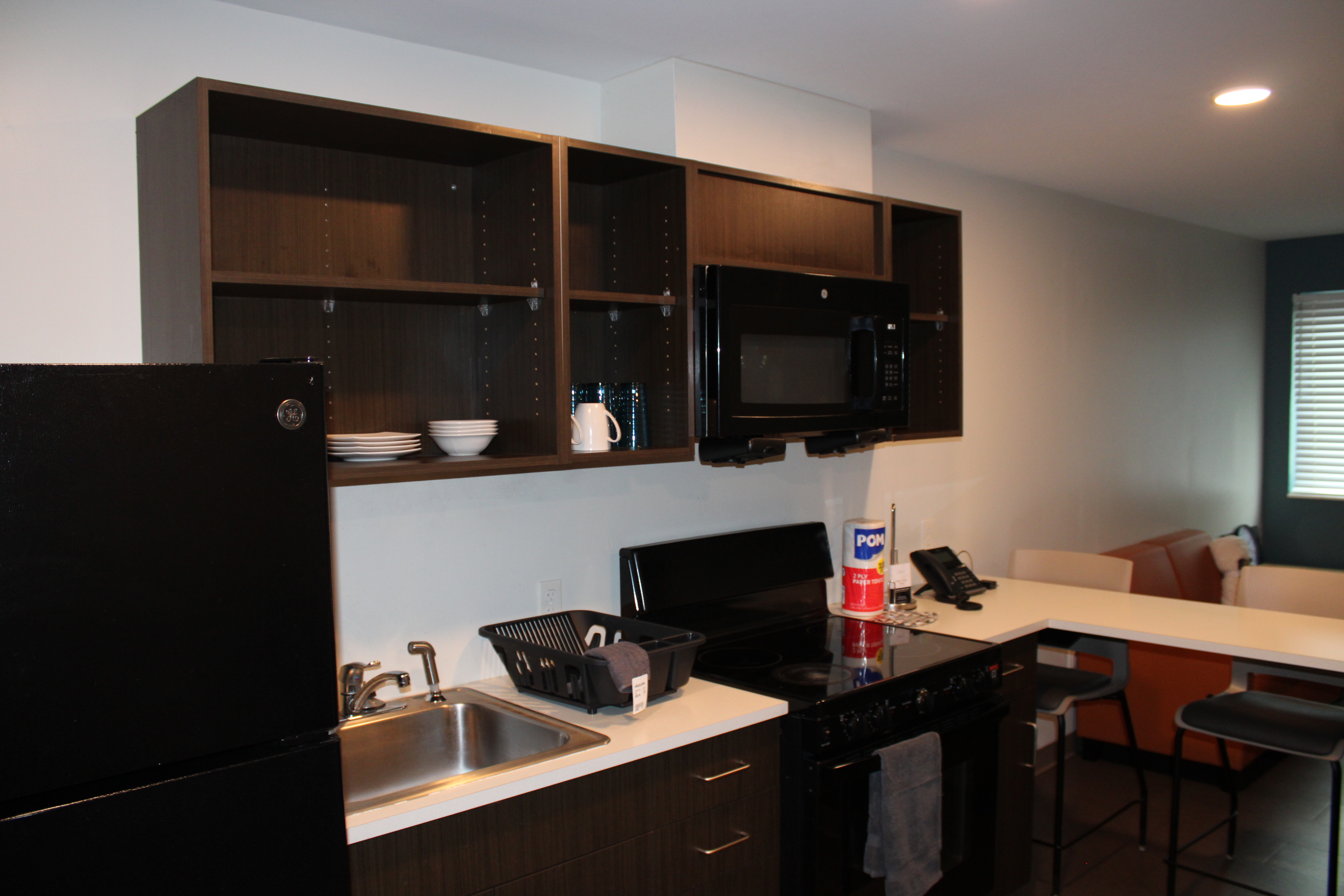 Kitchen of a Transitional Housing Apartment ready to be moved into