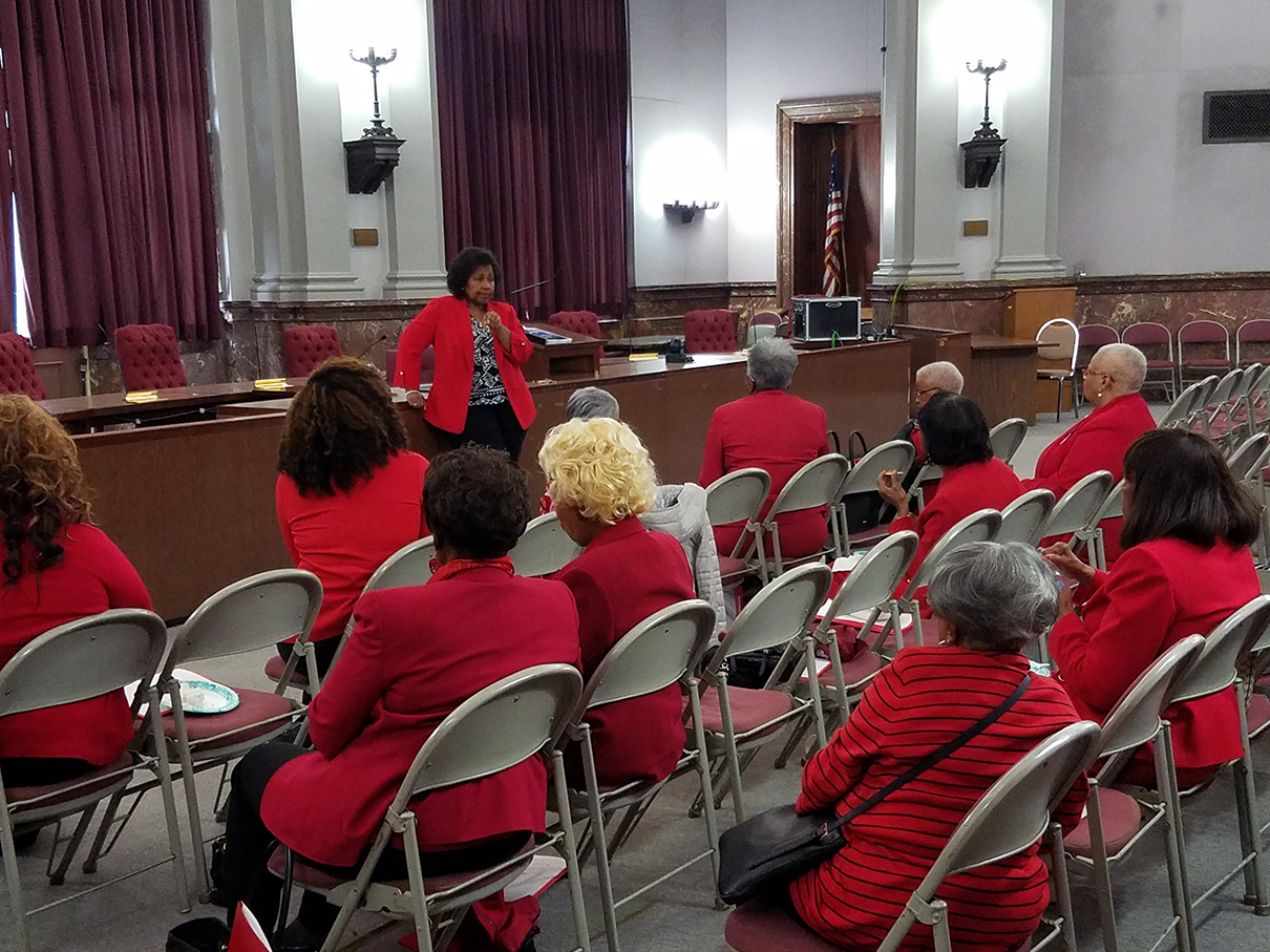 Delta Sigma Theta Alumnae Association recognition at City Hall, May 2018