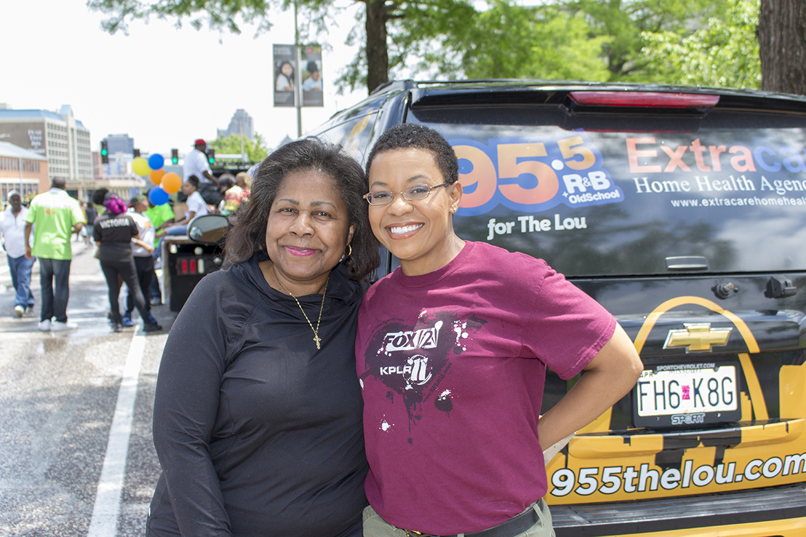 Comptroller Darlene Green (left) and Kim Hudson of Fox 2 / KPLR 11 St. Louis