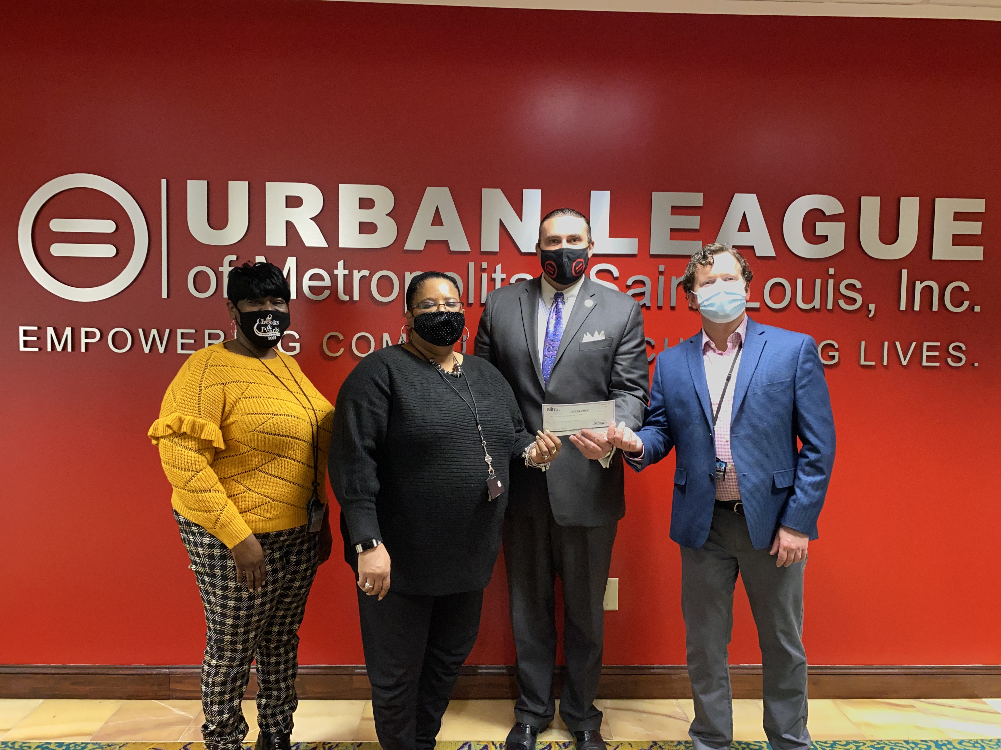 Photo from the Comptroller's Office Employees' charitable donation to the Urban League of Metropolitan St. Louis.