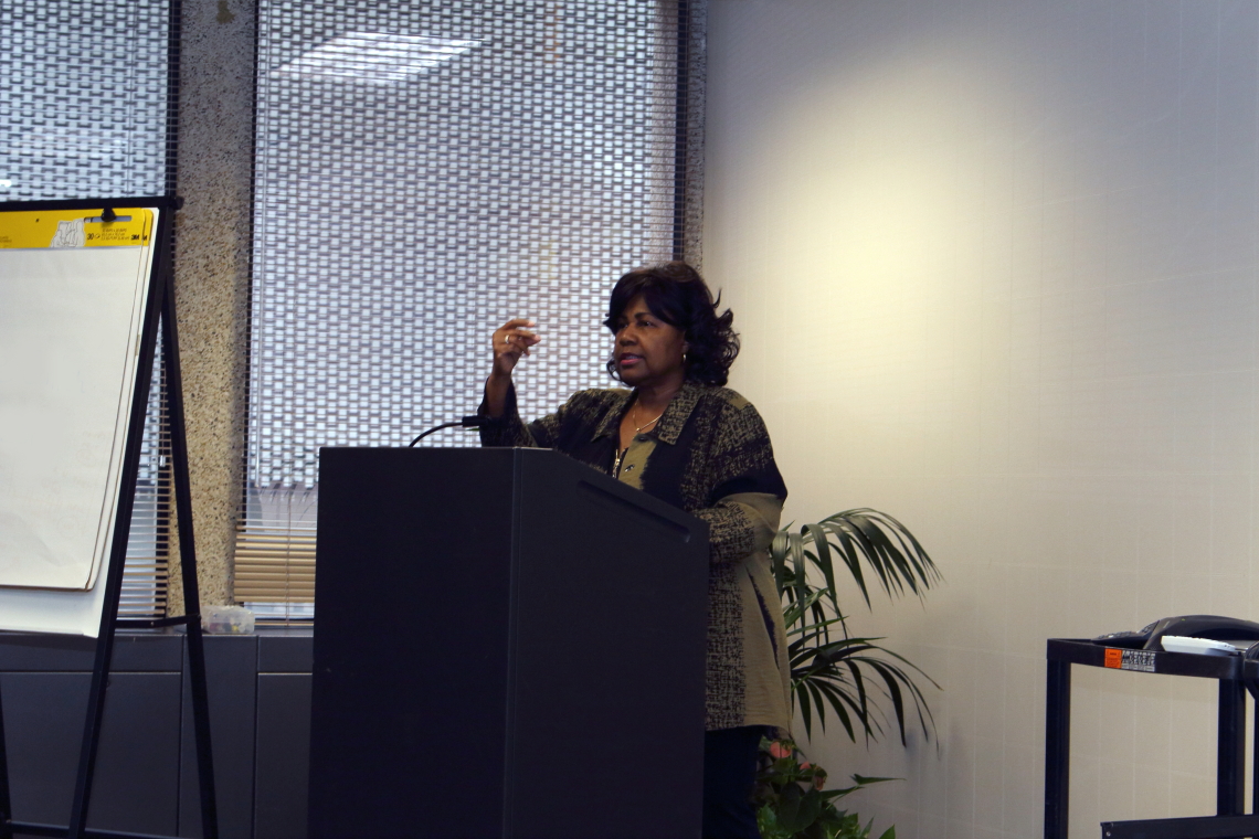 Photo from Comptroller Darlene Green's talk with the CBRE Women's Network on September 27, 2017