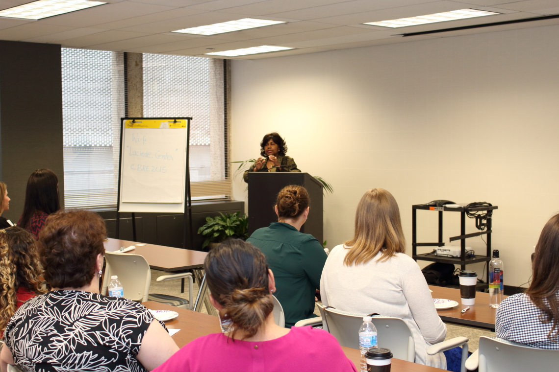 Photo from Comptroller Darlene Green's talk with the CBRE Women's Network on September 27, 2017