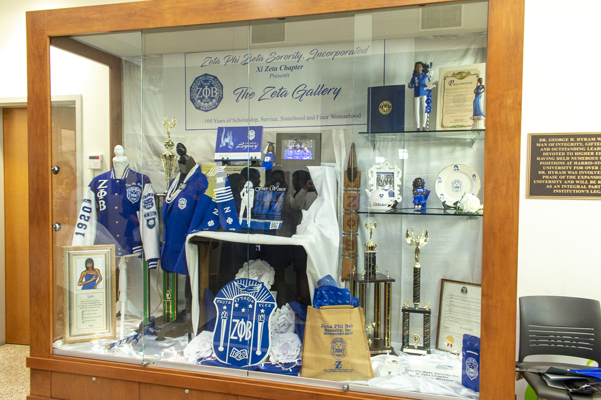 Photo from the December 7, 2019 opening of the Zeta Phi Beta gallery at Harris-Stowe State University.