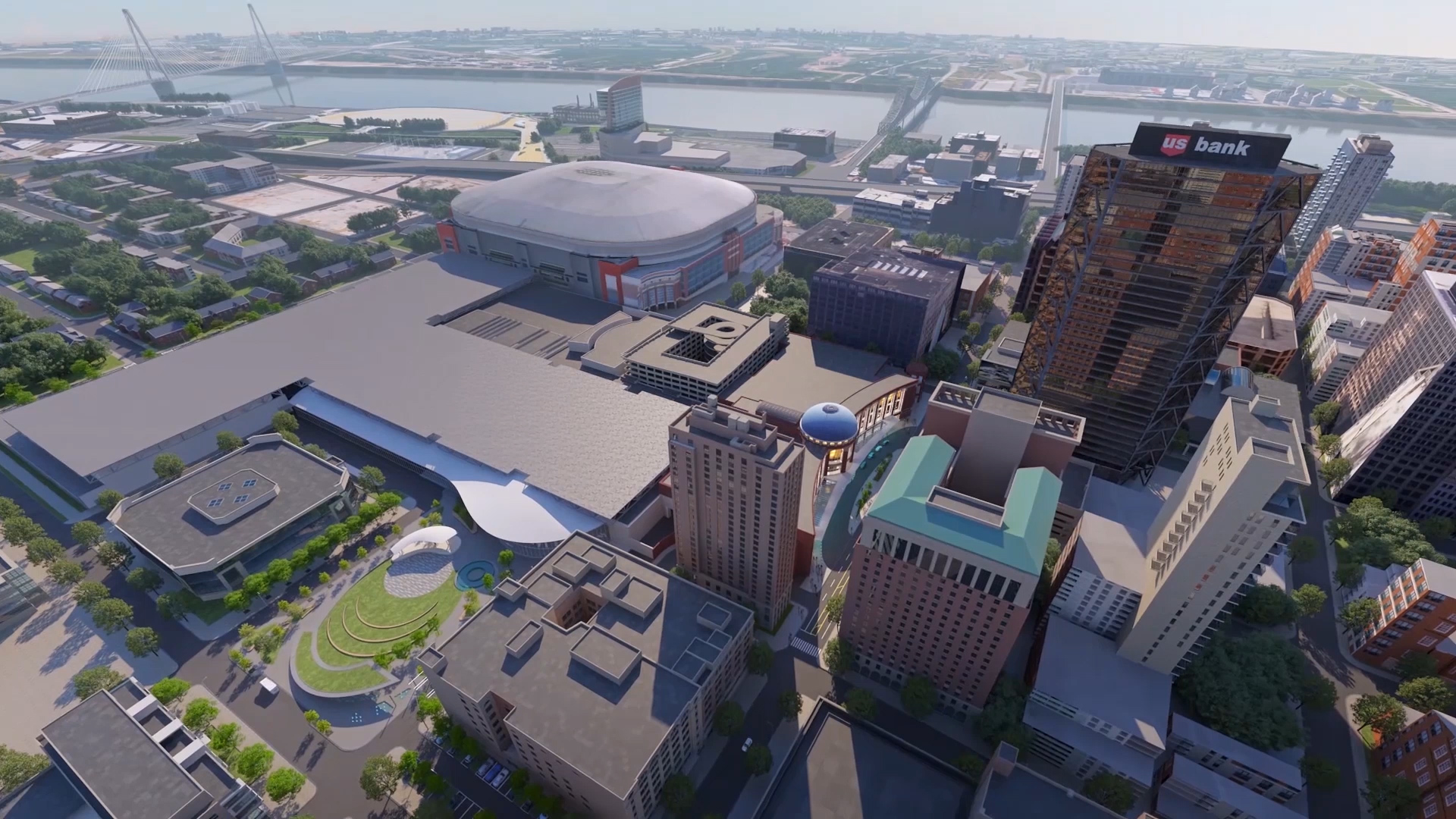 Artist's rendering of the expanded America's Center Convention Plaza Complex