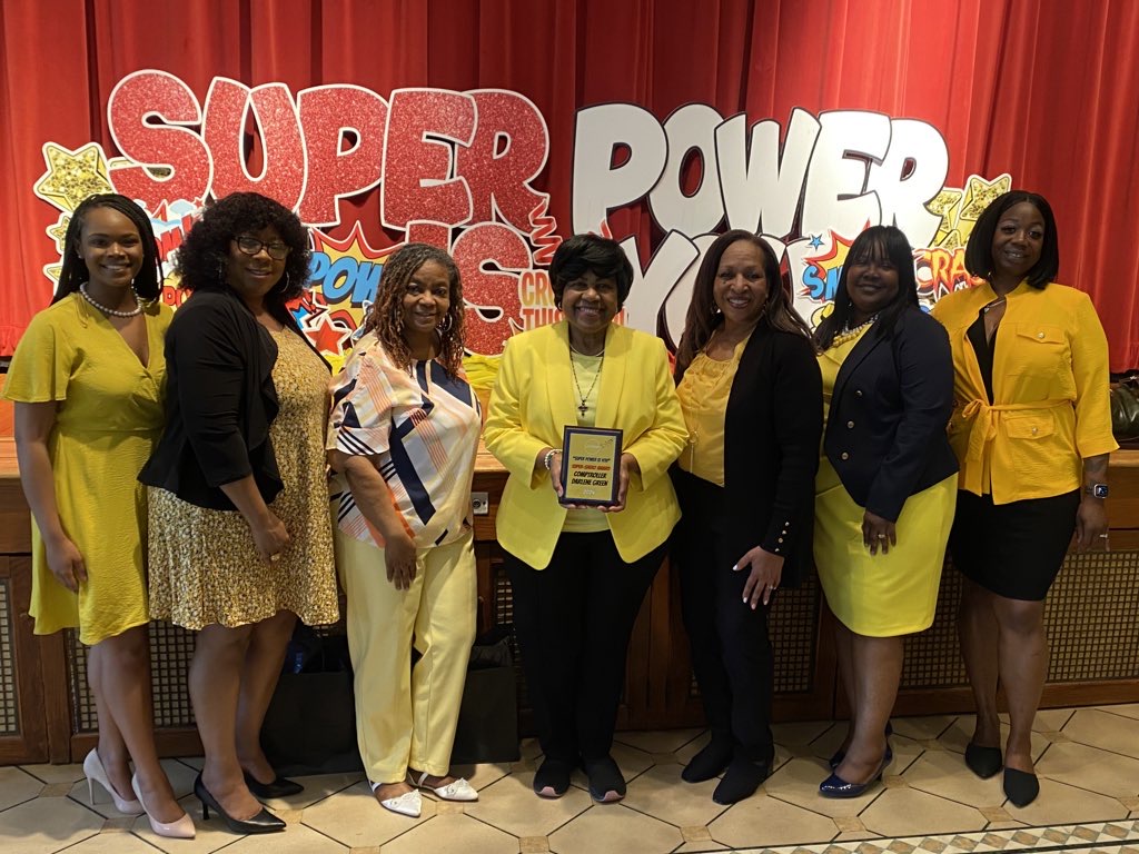 Comptroller Green joined by office staff in acceptance of 2024 Super Shero Award