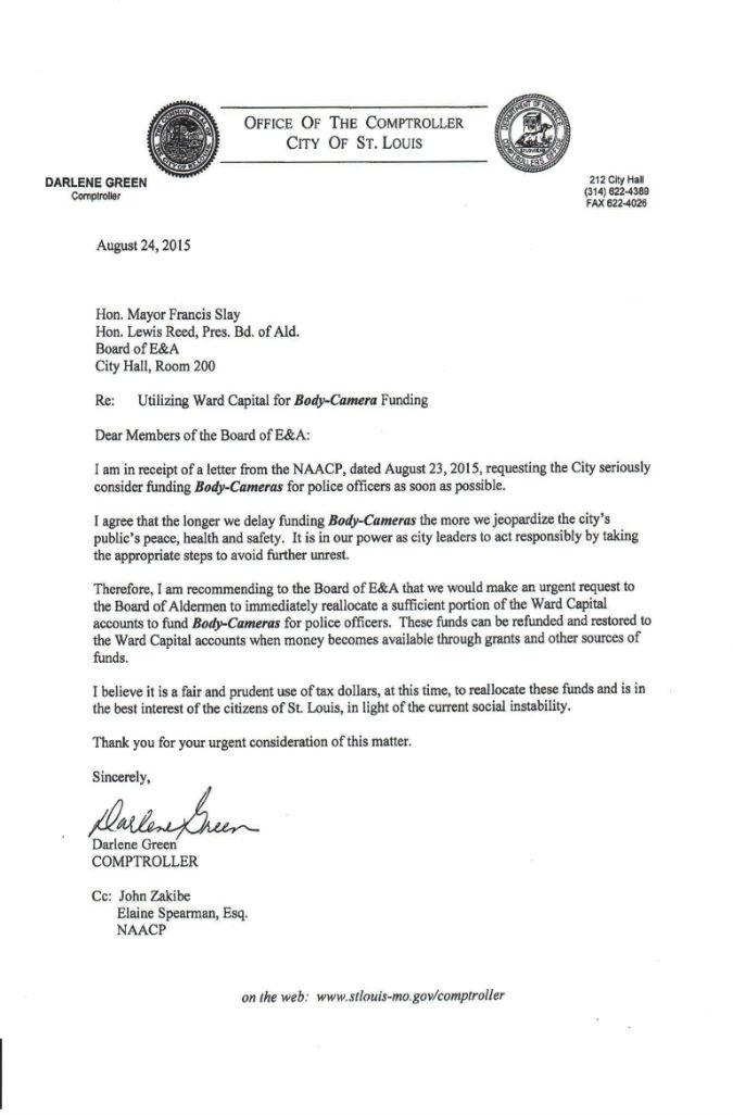 Comptroller letter to Board of E&A Comptroller letter to Board of E&A