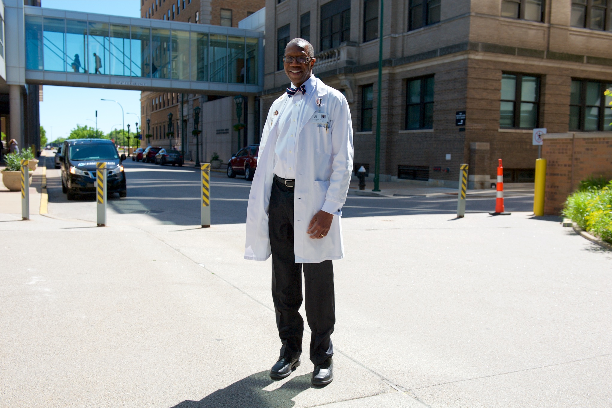 Will Ross standing on campus