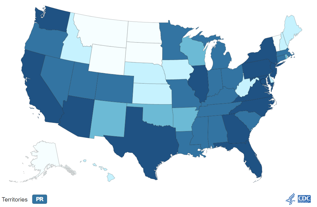 CDC MPOX Map January 11 2024