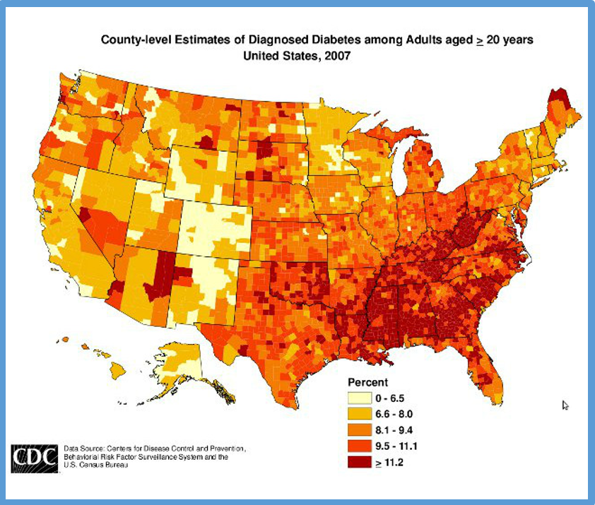 County Level Estimates of Diagnosed Diabetes among Adults over 20