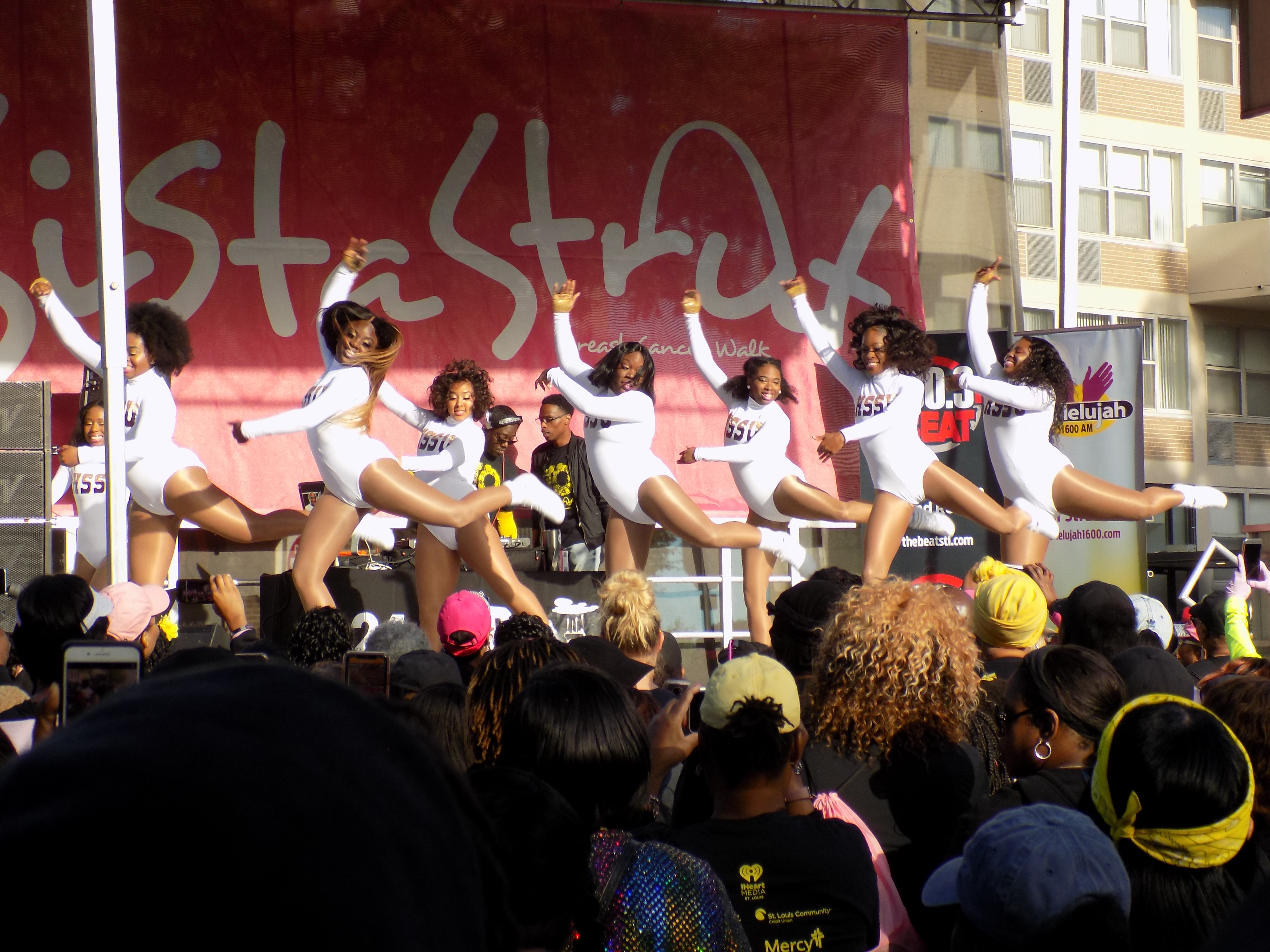 The Harris Stowe State University Honeycombs entertain the Sista Strut crowd