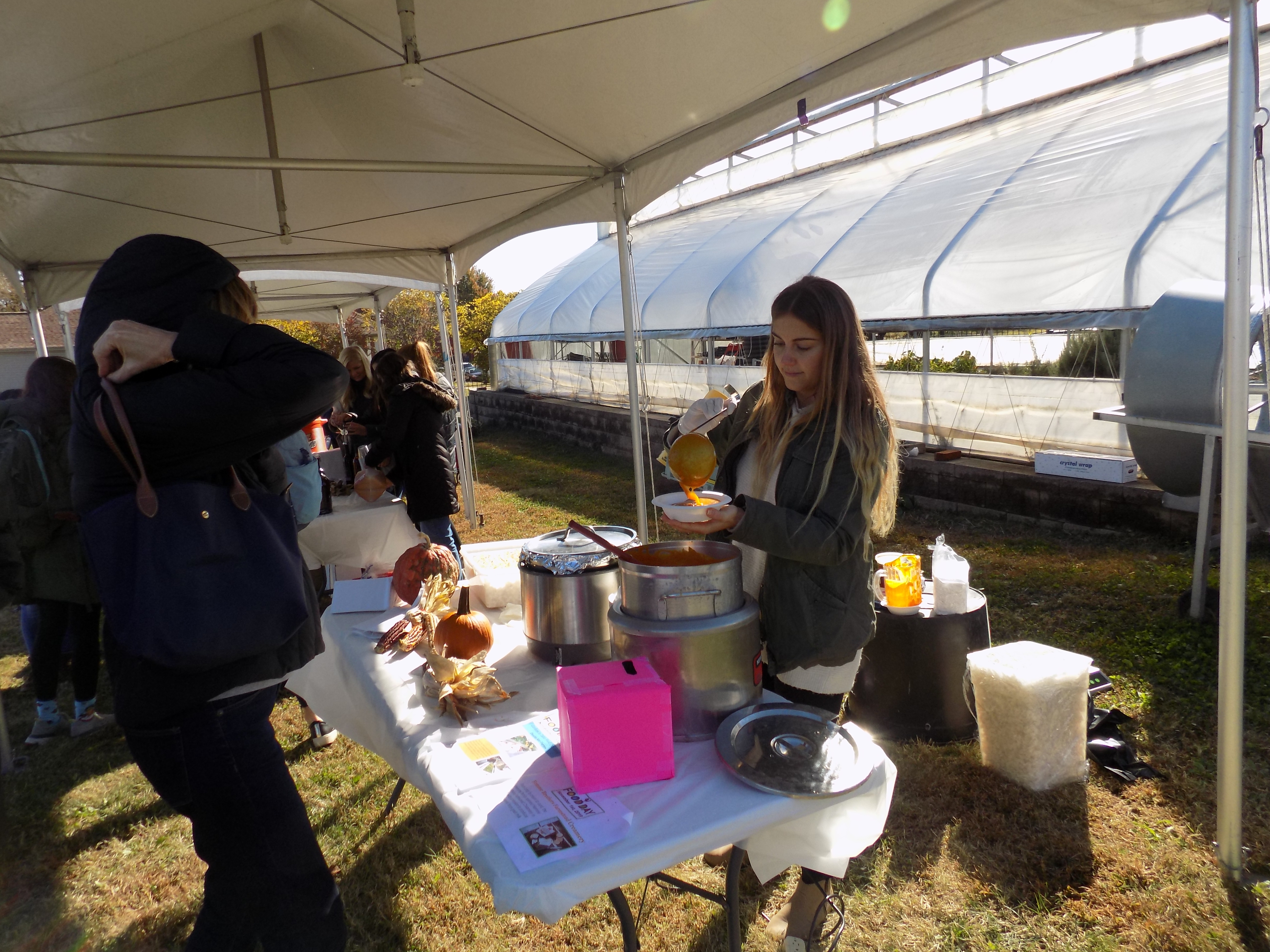 Hot butternut squash soup was a perfect warm-up on a cool day