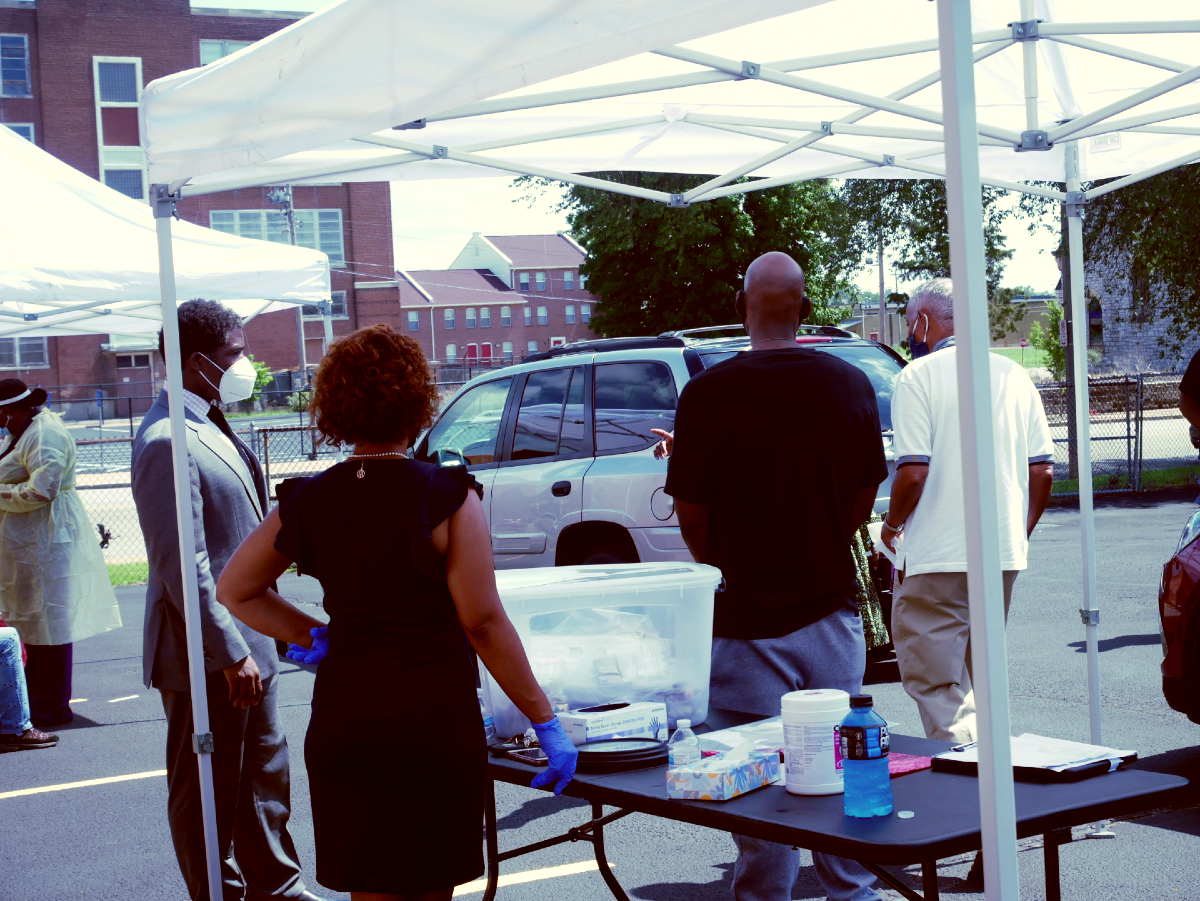 Dr. Echols witnessed the testing with staff from Affinia Healthcare.