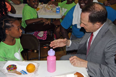 Mayor Slay at School's Out Cafe