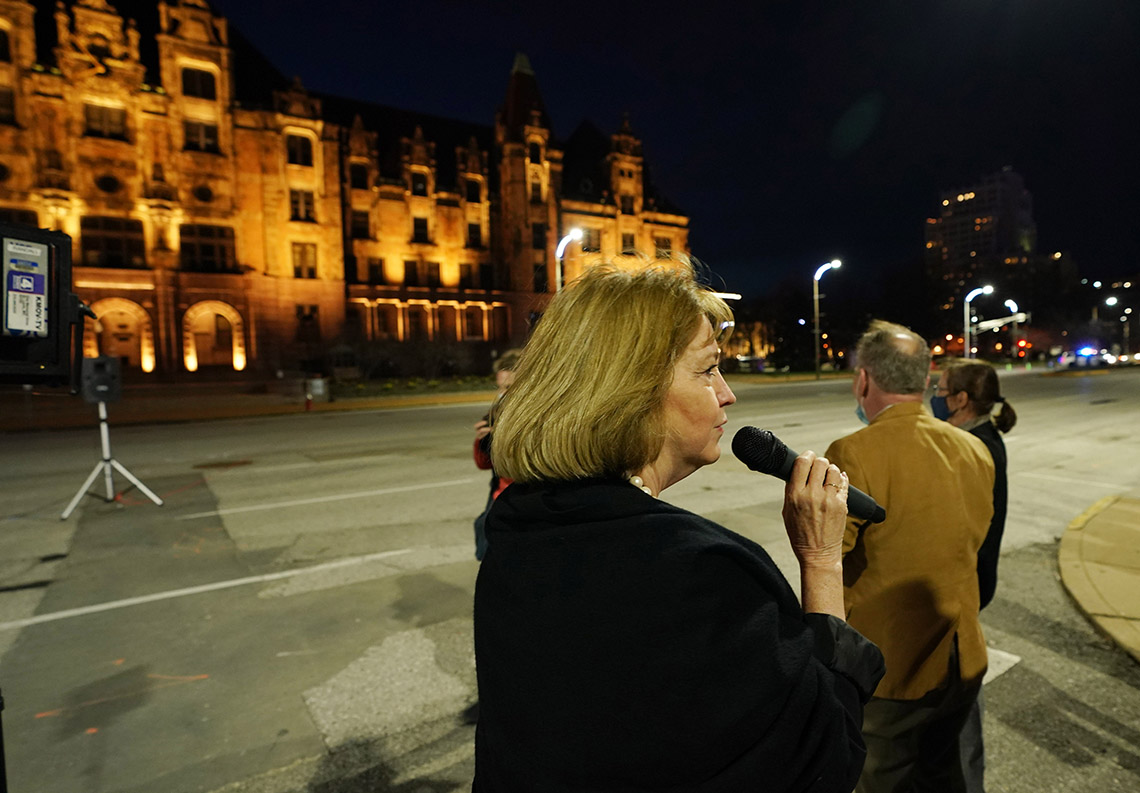 Mayor Krewson speaks