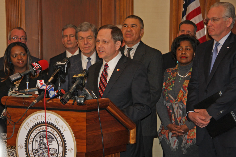 Francis Slay announces City's ability to deliver the 99-acre site at no cost.