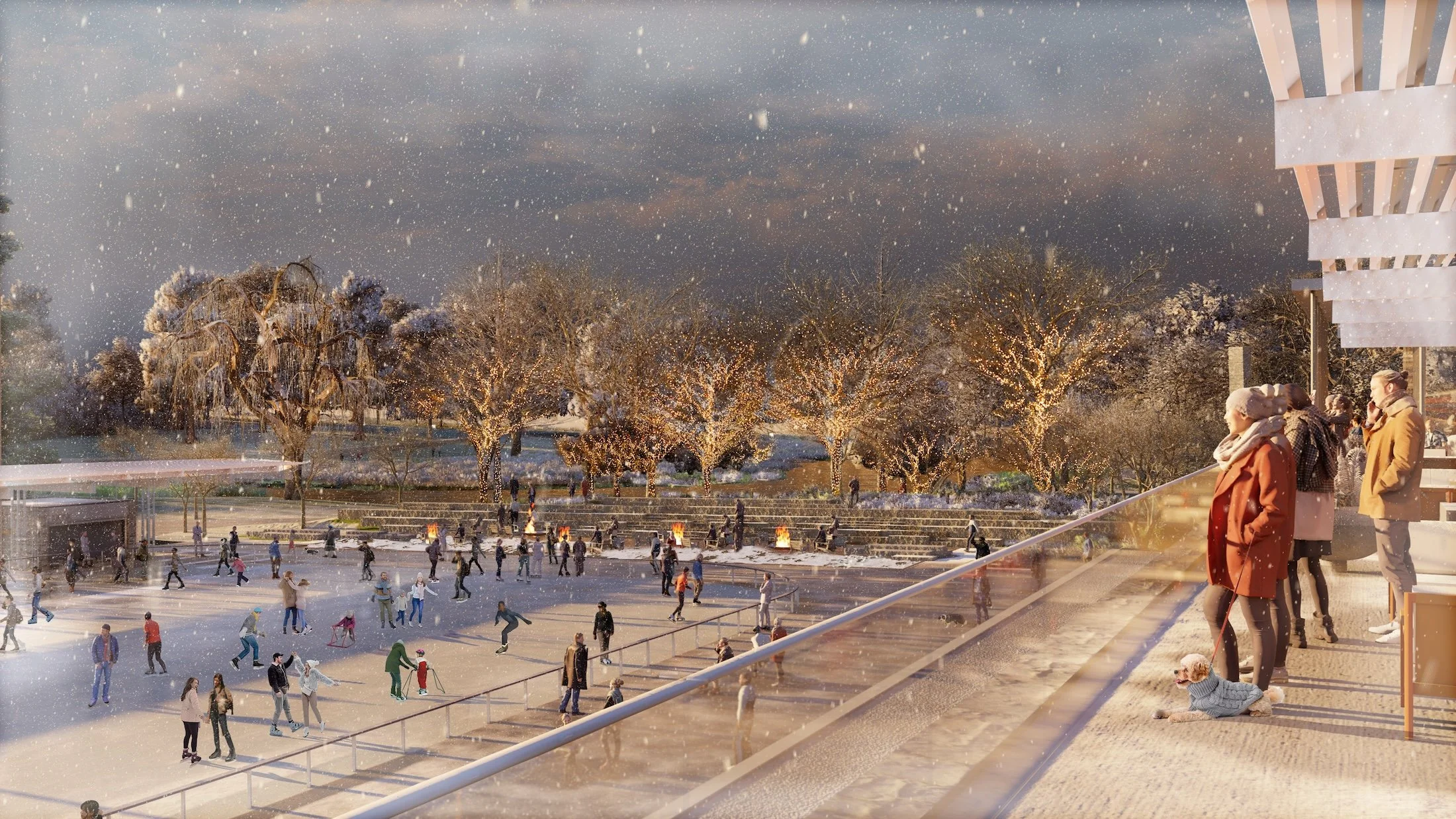 Artist's rendering of the new Steinberg Ice Skating Rink