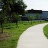 Walkway around fenced field