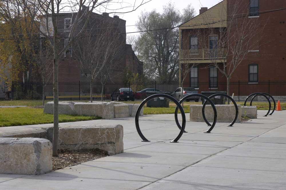 Bike racks in Fourteenth Street Mall