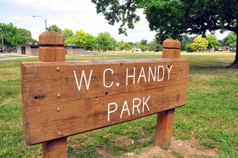 W.C. Handy Park sign