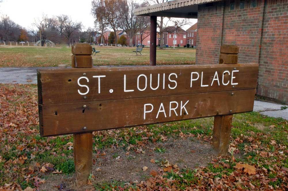 St. Louis Place Park sign