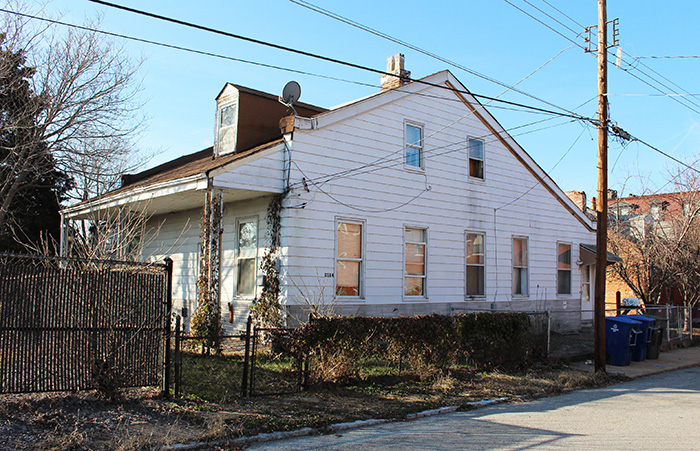 Two semi-detached frame flounder houses