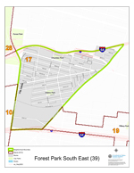 Forest Park South East Neighborhood Map