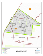 west st louis city West End Neighborhood Map