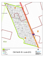 Old North St. Louis Neighborhood Map