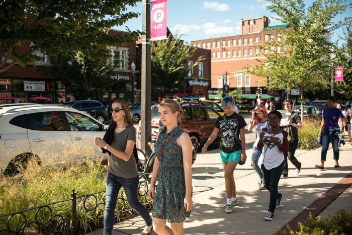 Pedestrians on South Grand