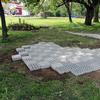 HUB progress with pavers: Photo by Pablo Moyano Fernandez